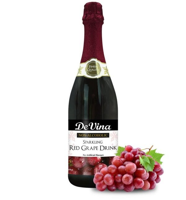 non alcoholic devina red grape wine, 750ml