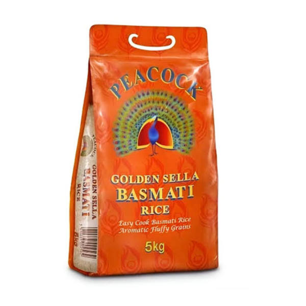 Peacock Golden Sella Basmati Rice 5kg -10Kg