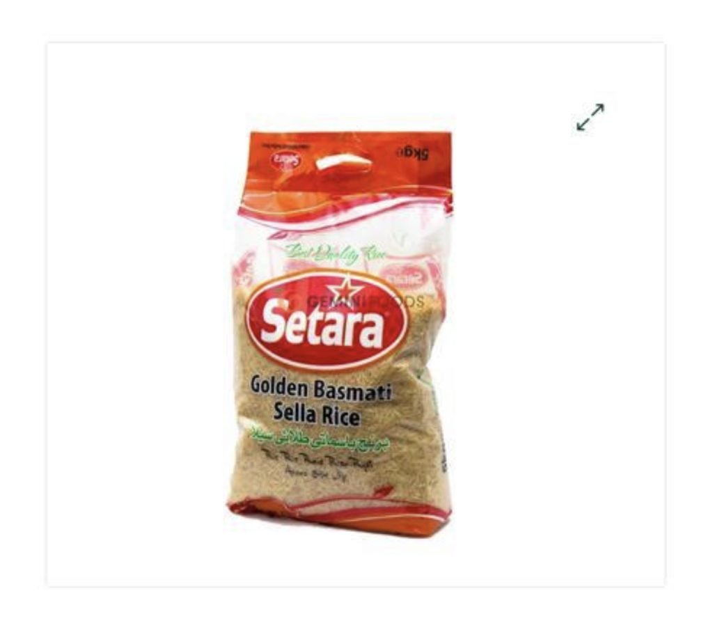 Setara Golden Basmati Sella Rice 5kg Afrimartuk