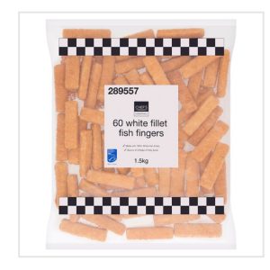 Frozen 60 White Fillet Fish Fingers 1.5kg